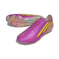Adidas F50 Hyperfast Elite Pink and Yellow Firm Ground FG Football Boot
