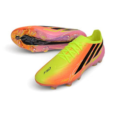 Adidas F50 Hyperfast Elite Pink and Yellow World Cup Firm Ground FG Football Boot