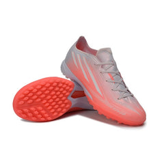 Adidas F50 Hyperfast Elite White and Pink Turf TF Kids Football Boot