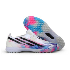 Adidas F50 Hyperfast Elite White, Black and Purple Turf TF Kids Football Boot