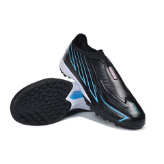 Adidas F50 Hyperfast Laceless Elite Black and Blue Turf TF Kids Football Boot