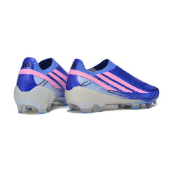 Adidas F50 Hyperfast Laceless Elite Blue and Pink Firm Ground FG Football Boot