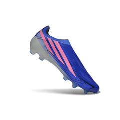 Adidas F50 Hyperfast Laceless Elite Blue and Pink Firm Ground FG Football Boot
