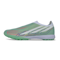 Adidas F50 Hyperfast Laceless Elite Light Green and White Turf TF Kids Football Boot
