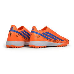 Adidas F50 Hyperfast Laceless Elite Orange and Blue Turf TF Football Boot