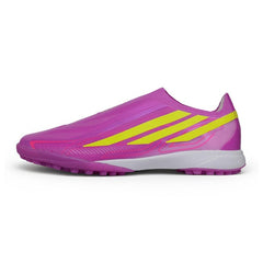 Adidas F50 Hyperfast Laceless Elite Purple and Yellow Turf TF Football Boot