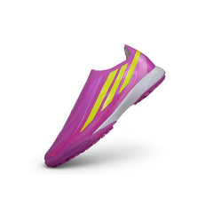 Adidas F50 Hyperfast Laceless Elite Purple and Yellow Turf TF Football Boot