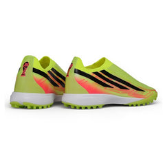 Adidas F50 Hyperfast Laceless Elite Yellow and Orange World Cup Turf TF Football Boot