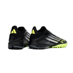 Adidas F50 Laceless Elite Black and Green Turf TF Football Boot