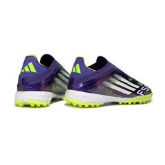 Adidas F50 Laceless Elite Purple and White Turf TF Football Boot