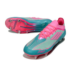 Adidas F50 Primeknit Elite Light Blue and Pink Mixed Studs SG Football Boot Messi