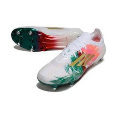 Adidas F50 Primeknit Elite White Green and Red Mixed Studs SG Football Boot