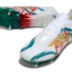 Adidas F50 Primeknit Elite White Red and Green Mixed Studs SG Football Boot
