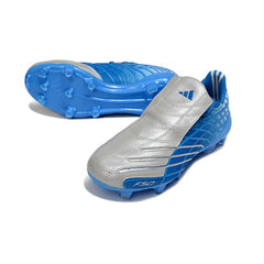 Adidas F50 Spider Blue and Silver Firm Ground FG Football Boot