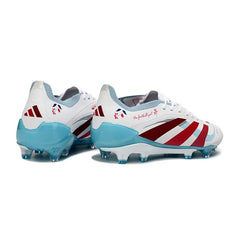 Adidas Predator 25 Elite White, Red and Blue Firm Ground FG Football Boot