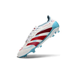 Adidas Predator 25 Elite White, Red and Blue Firm Ground FG Football Boot