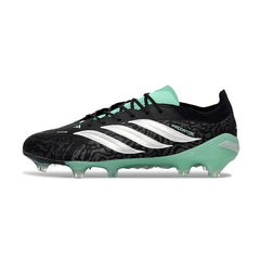 Adidas Predator 26 Elite Black, White and Green Firm Ground FG Football Boot