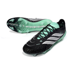 Adidas Predator 26 Elite Black, White and Green Firm Ground FG Football Boot