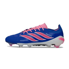 Adidas Predator 26 Elite Blue, Pink and White Firm Ground FG Football Boot