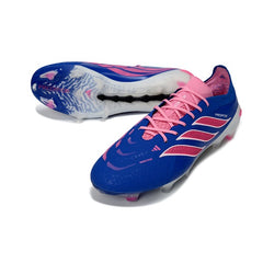 Adidas Predator 26 Elite Blue, Pink and White Firm Ground FG Football Boot