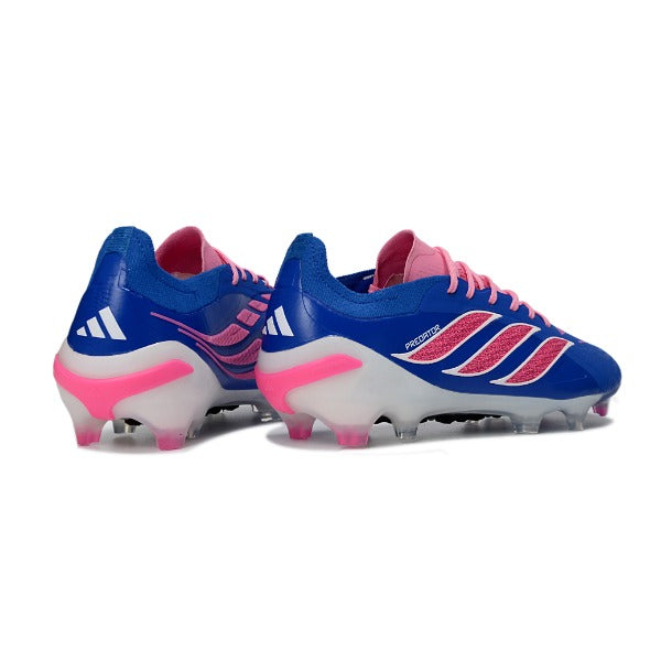 Adidas Predator 26 Elite Blue, Pink and White Firm Ground FG