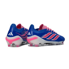 Adidas Predator 26 Elite Blue, Pink and White Firm Ground FG Football Boot