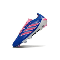 Adidas Predator 26 Elite Blue, Pink and White Firm Ground FG Football Boot