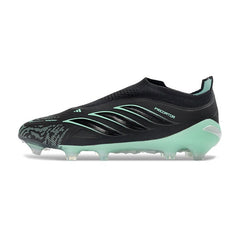 Adidas Predator 26 Elite Laceless Black and Green Firm Ground FG Football Boot