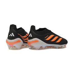 Adidas Predator 26 Elite Laceless Black and Orange Firm Ground FG Football Boot