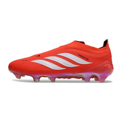 Adidas Predator 26 Elite Laceless Red and White Firm Ground FG Football Boot