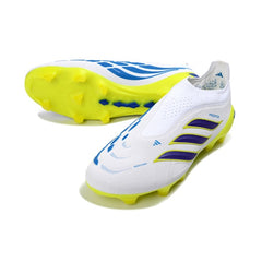 Adidas Predator 26 Elite Laceless White and Yellow Firm Ground FG