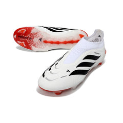 Adidas Predator 26 Elite Laceless White, Orange and Black Firm Ground FG Football Boot