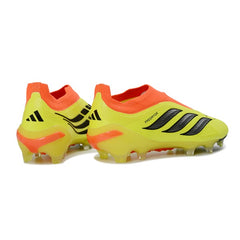 Adidas Predator 26 Elite Laceless Yellow and Orange Firm Ground FG Football Boot