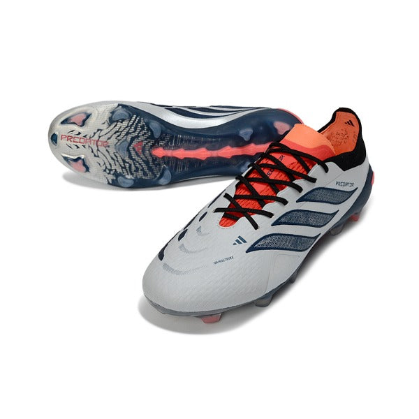 Adidas Predator 26 Elite Silver and Orange Firm Ground FG Football