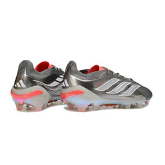 Adidas Predator 26 Elite Silver and White Firm Ground FG Football Boot