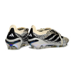Adidas Predator 26 Elite Tongue Beige, Black and White Firm Ground FG Football Boot