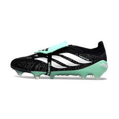Adidas Predator 26 Elite Tongue Black, White and Green Firm Ground FG Football Boot