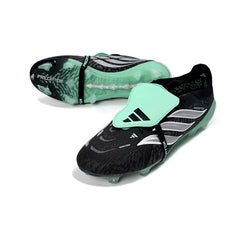 Adidas Predator 26 Elite Tongue Black, White and Green Firm Ground FG Football Boot