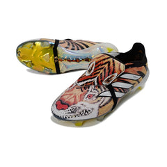 Adidas Predator 26 Elite Tongue Black, White and Orange Firm Ground FG Football Boot