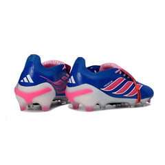 Adidas Predator 26 Elite Tongue Blue, Pink and White Firm Ground FG Football Boot