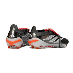 Adidas Predator 26 Elite Tongue Gray, Orange and White Firm Ground FG Football Boot