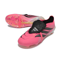 Adidas Predator 26 Elite Tongue Pink and Black Firm Ground FG Football Boot
