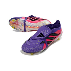 Adidas Predator 26 Elite Tongue Pink and Purple Kids Firm Ground FG Football Boot