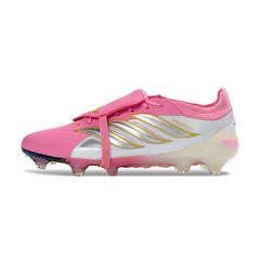 Adidas Predator 26 Elite Tongue Pink and White Firm Ground FG Football Boot