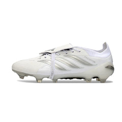 Adidas Predator 26 Elite Tongue White and Silver Firm Ground FG Football Boot