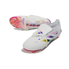 Adidas Predator 26 Elite Tongue White, Pink and Purple Firm Ground FG Football Boot