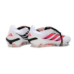 Adidas Predator 26 Elite Tongue White, Purple and Black Firm Ground FG Football Boot