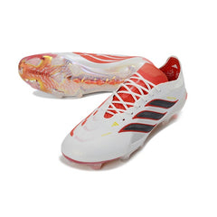 Adidas Predator 26 Elite White and Orange Firm Ground FG Football Boot