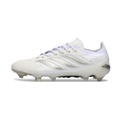 Adidas Predator 26 Elite White and Silver Firm Ground FG Football Boot