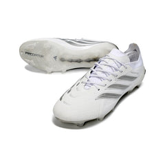 Adidas Predator 26 Elite White and Silver Firm Ground FG Football Boot